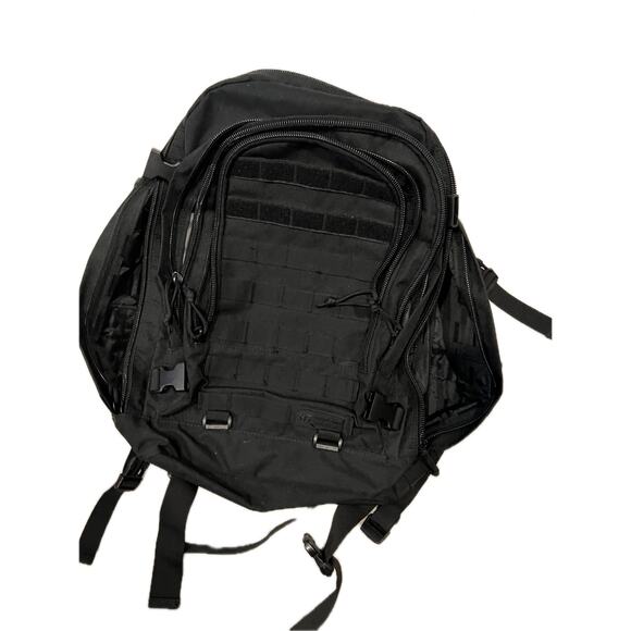 Highland Outdoor Tactical Black Canvas Backpack XL - Picture 1 of 5